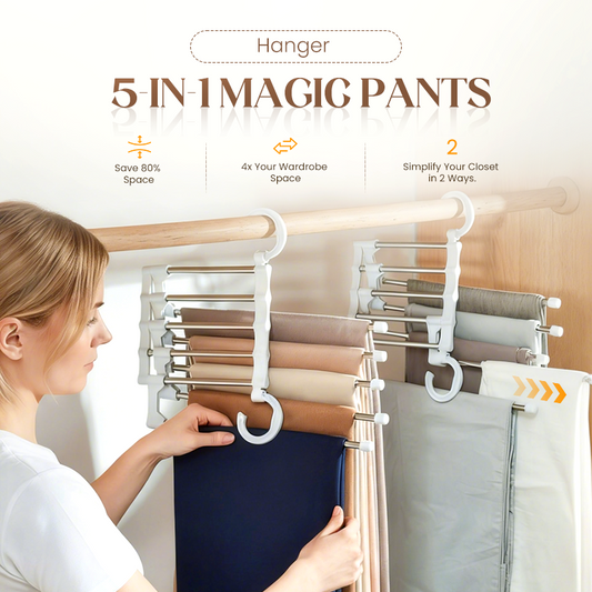 🔥 Hot Sale 50% OFF 💗Household Multifunctional Telescopic Folding Multi-layer Pants Storage Rack