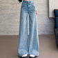 ⏳Limited-time 50% off⏰Women's Rhinestone-Embellished Wide-Leg Jeans👖