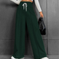 Women's High-Waist Wide-Leg Pants with Drawstring