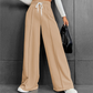 Women's High-Waist Wide-Leg Pants with Drawstring