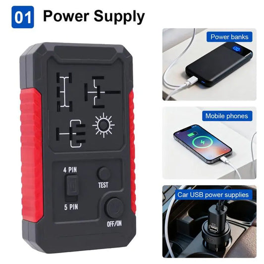 USB-C Car Relay Tester for 4/5 Pin Relays
