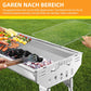 Portable Stainless Steel Charcoal Barbecue Grill – Foldable for Camping, Outdoor & Home Use🏕️🔥