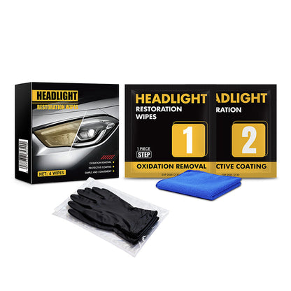 📢📢Buy 5 get 5 free⏰2-Step Car Headlight Restoration Wipe Kit🚗💡✨
