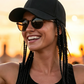 Baseball Cap with Attached Braids